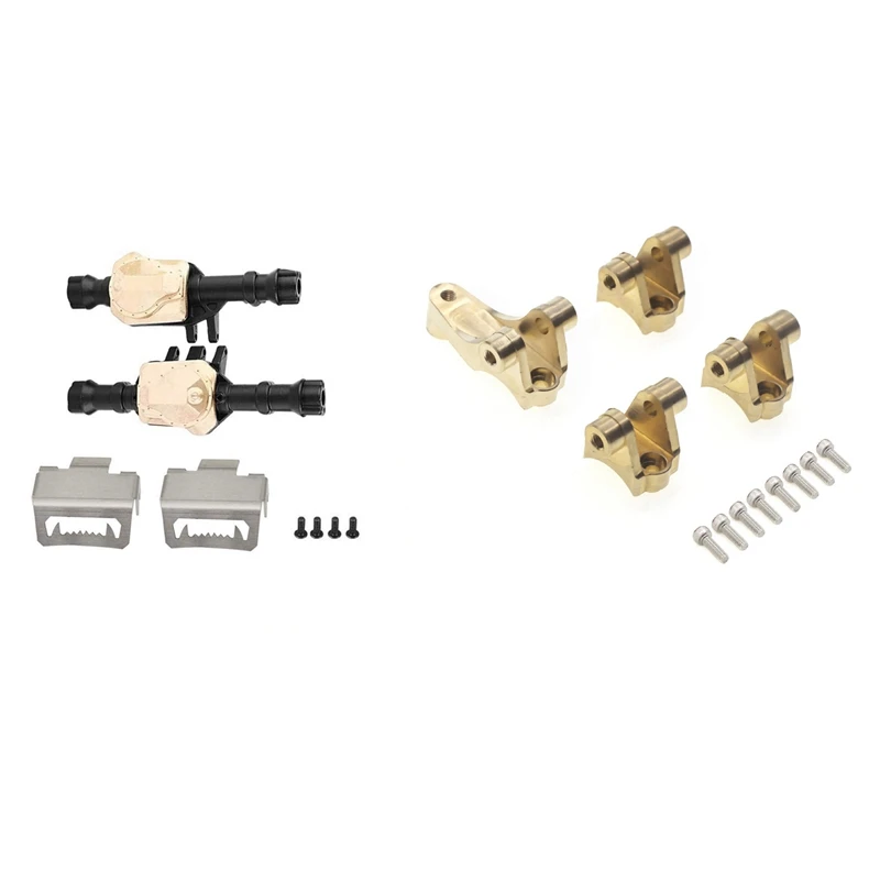 

2 Set RC Car Part: 1 Set Axle Shell Axle Housing With Armor Protector & 1 Set Lower Shock Mount Suspension Links Stand