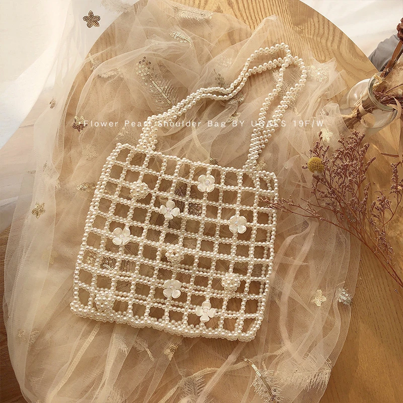 Роскошная женская Элегантная плетеная сумка ручной работы с бусинами Женская