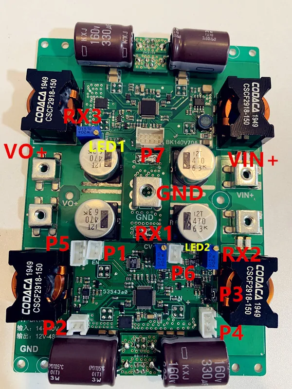 Fuente de alimentaci&oacute;n de celda de combustible de alta eficiencia, entrada de alimentaci&oacute;n de CC de 15-140V, salida de 5-56V/25A-70A-2