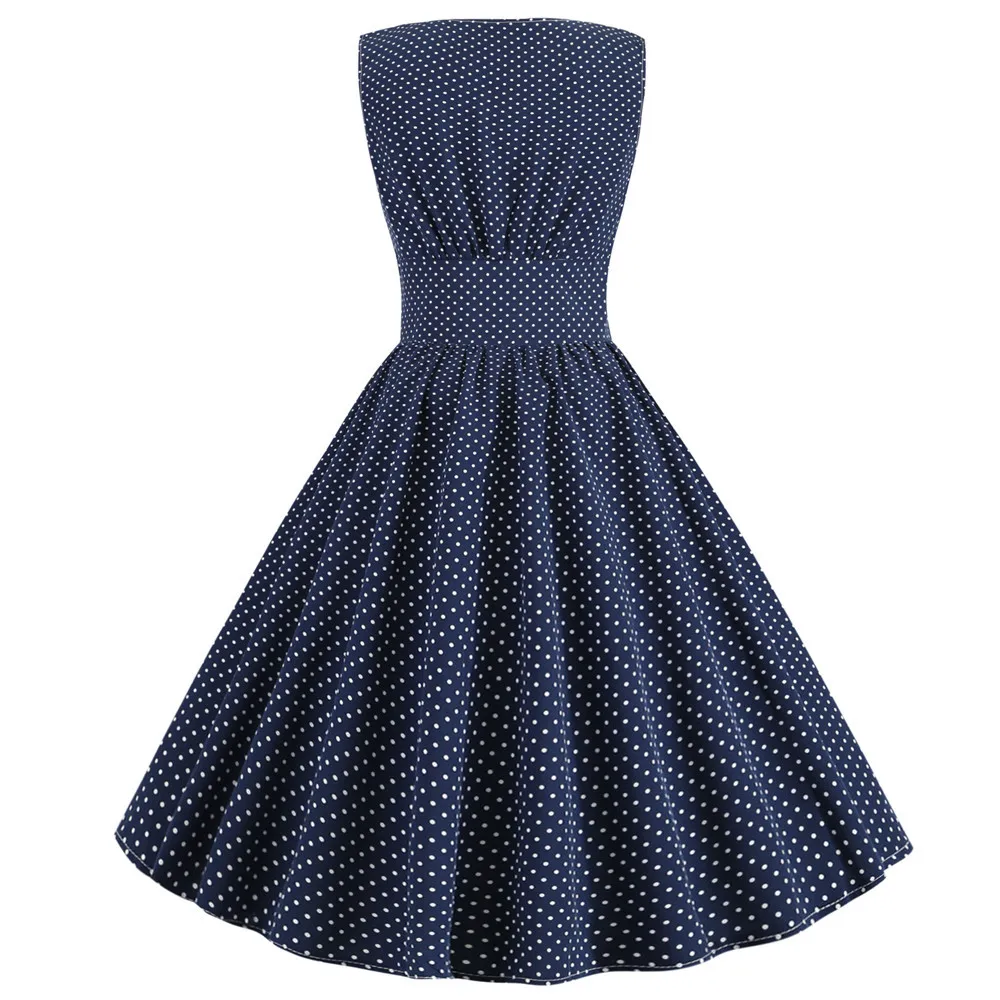 2021 новые платья в белый горошек для девочек стиле ретро Летние женщин халат без