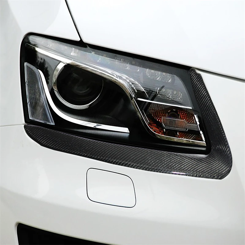

Carbon Fiber Car Accessories Interior Headlights Eyebrow Modification Cover Trim Stickers For Audi Q5 2010-2015