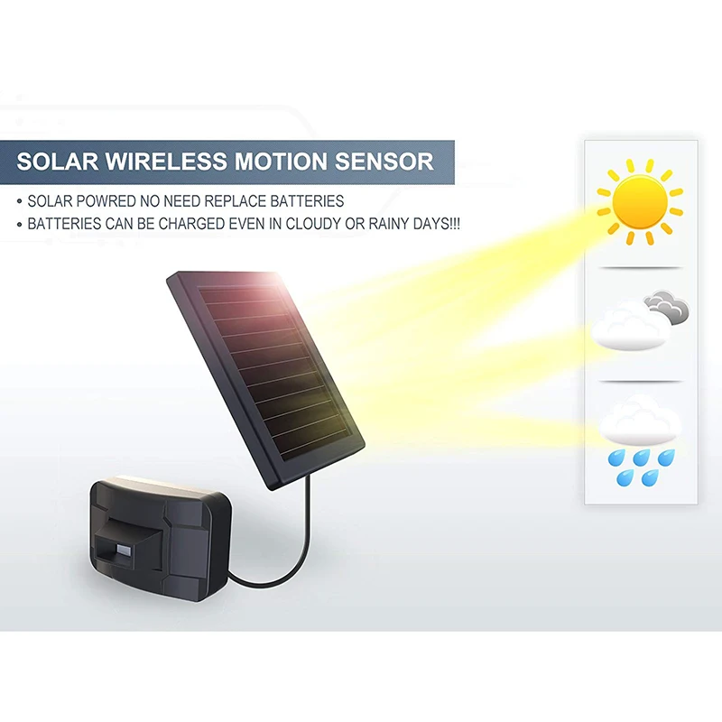 Солнечная система сигнализации подъездной дорожки дальность передачи 1/2 Миля на