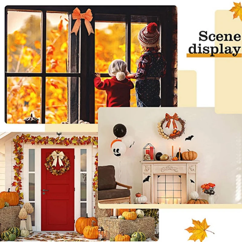 8 PCS Lattice Ribbon with Thread Packaging Craft Multi-Color Autumn Thanksgiving DIY Garland | Дом и сад