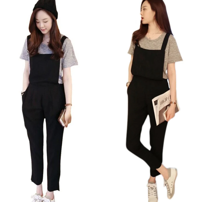 

2020 New Women Jumpsuits Casual Cross Loose Vintage Paysuits Strapless Solid Strap Backless Sleeveless Overalls