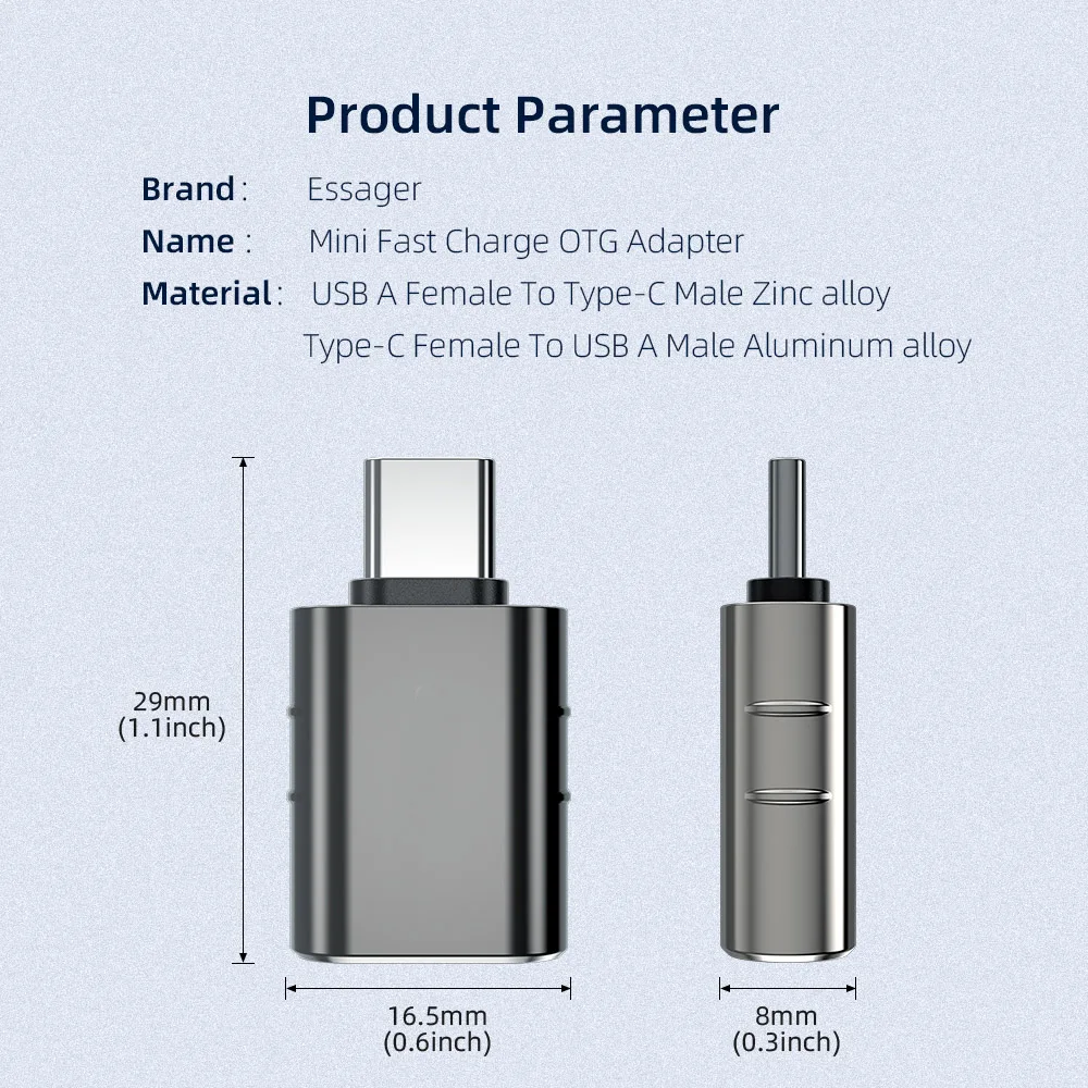 

Type C Converter USB OTG Adapter USB 3.0 To USB C Male Converter for Samsung S20 for Xiaomi Mi 9 10 Phone Accessories