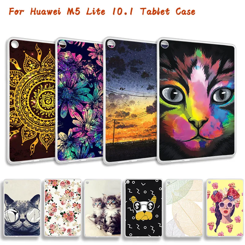 

Universal Tablet Case For Huawei Mediapad M5 Lite 10.1 BAH2-W19 BAH2-L09 BAH2-W19 BAH2-L09 (LTE/Wi-Fi) Waterproof TPU Back Cover