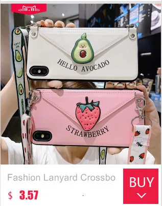 Милый мультяшный ремешок через плечо чехол для телефона для iphone Xs Max Xr X 7 8 6 Plus TPU чехол на плечо Мягкий силиконовый чехол для телефона capa