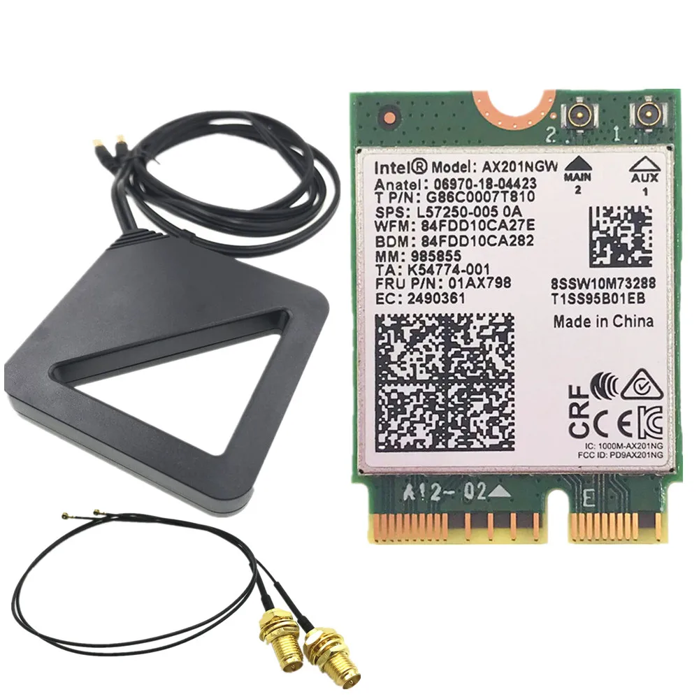 Intel Wi Fi 6 AX201 с поддержкой Bluetooth 5 0 Двухдиапазонная 2 4G/5G беспроводная карта NGFF CNVi
