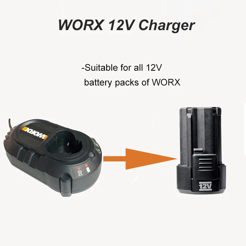 Зарядное устройство WORX для литиевых батарей 20 в и 12 В электроинструменты быстрой