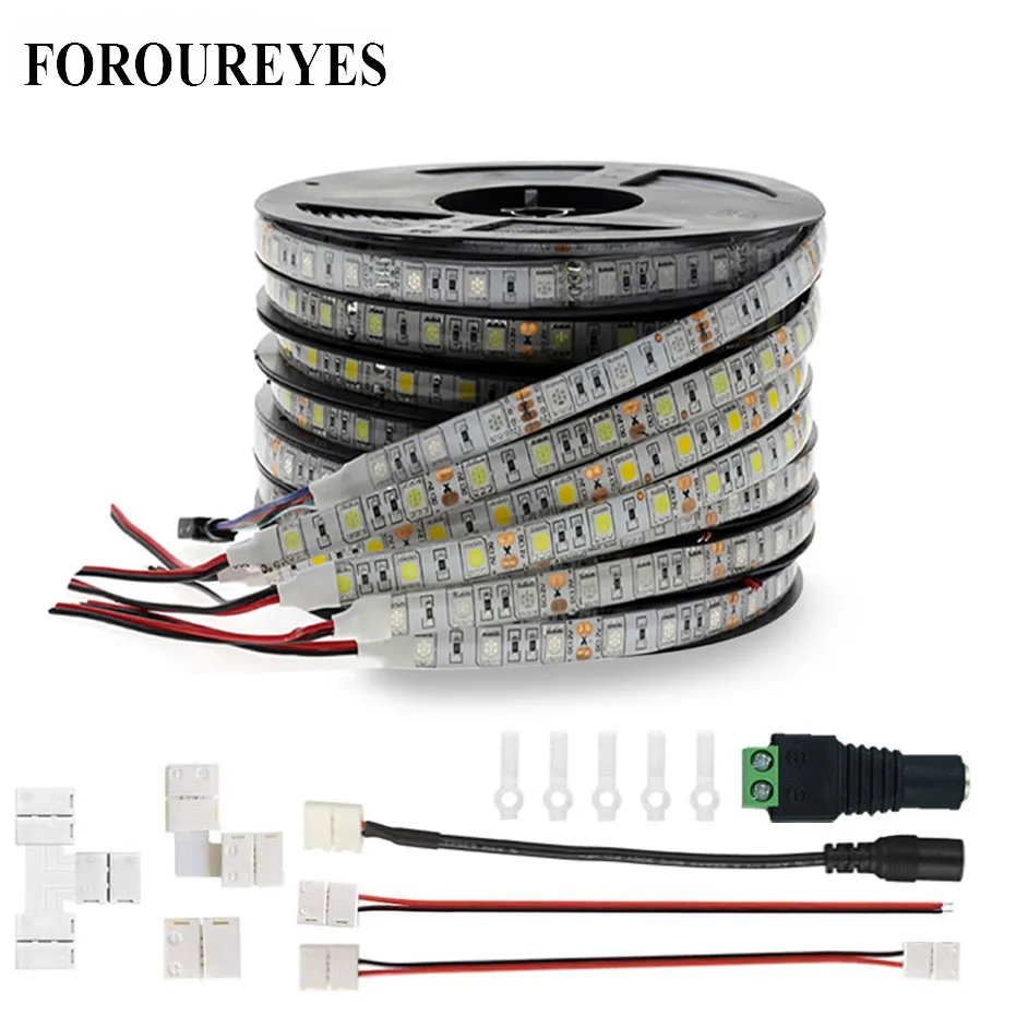 Горячая Распродажа 5 м 12 В Светодиодная лента 60 светодиодов/м SMD5050