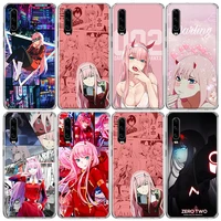anime zero two darling in the franxx phone case for huawei p50 p40 pro p30 lite p20 p10 mate 10 20 lite 30 40 pro cover coque