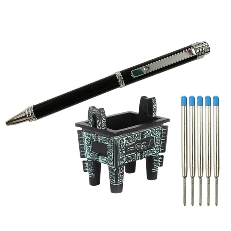 

Ball Pen In Ballpoint Pens Promotional Wire Handlehigh Quality Metal Ballpoint Pen Rotating Out of The Black Refill