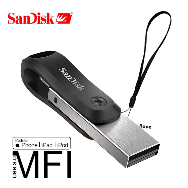 Sandisk USB 3 0 pendrive IX60 iXPAND OTG флэш накопитель 128 ГБ Lightning Pen Drive 256 U диск для iPhone iPad iPod Memory