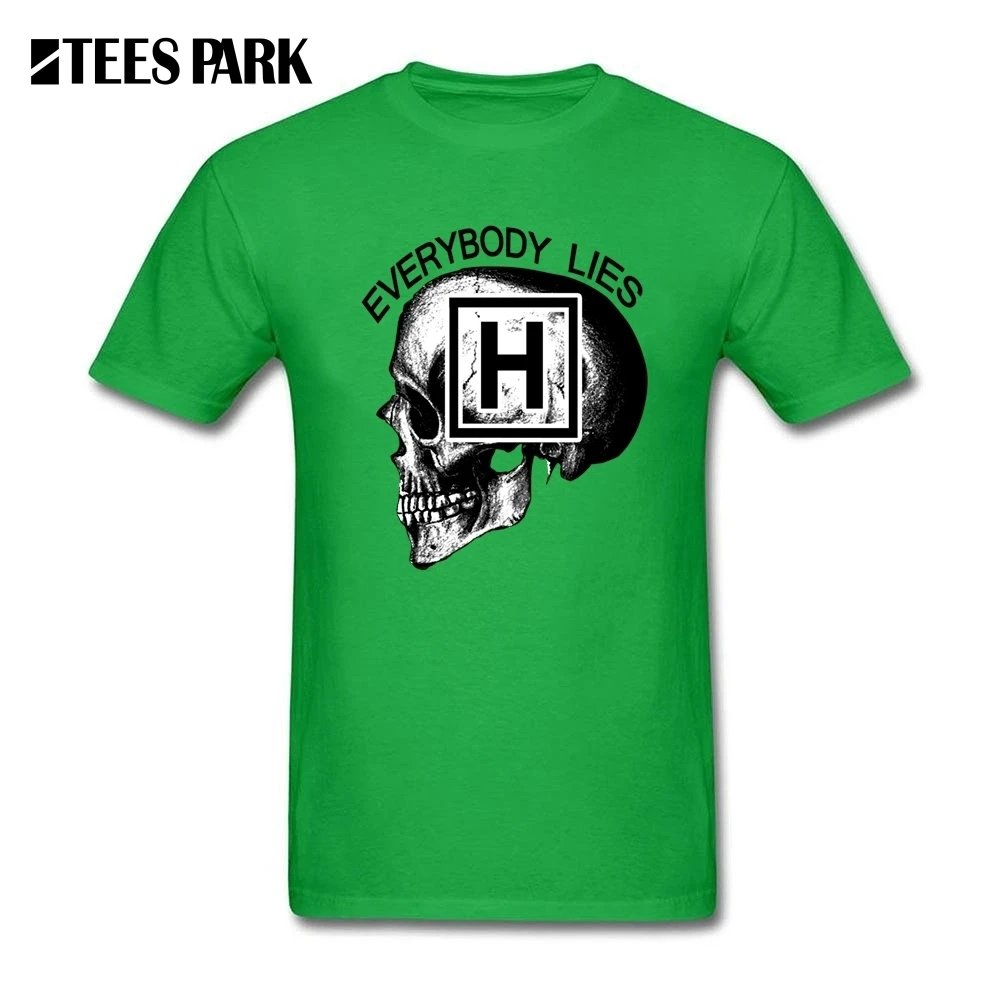 Одежда больших размеров Забавные футболки с черепом Доктор Хаус для подростков