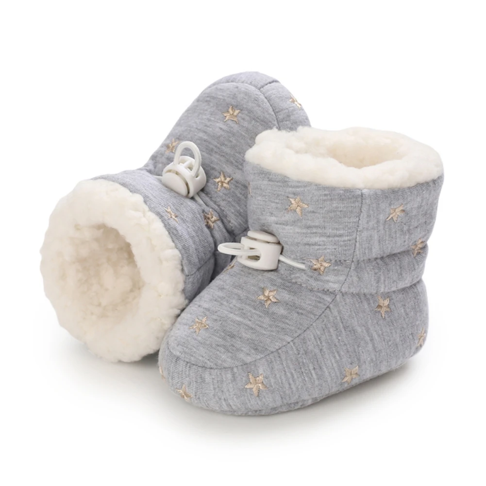 Winter Newborn Baby Cotton Booties Non-Slip Sole Toddler Boys Girls First Walkers Infant Warm Fleece Shoes Snow Boots 0-18M |