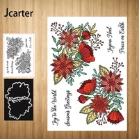 2021 new metal cutting dies and rubber stamps flowers leave fruit for scrapbooking craft stencil diy album template decor model