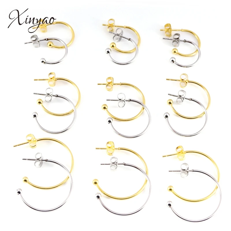 C-образные серьги-Крючки из нержавеющей стали подвески для серег аксессуары