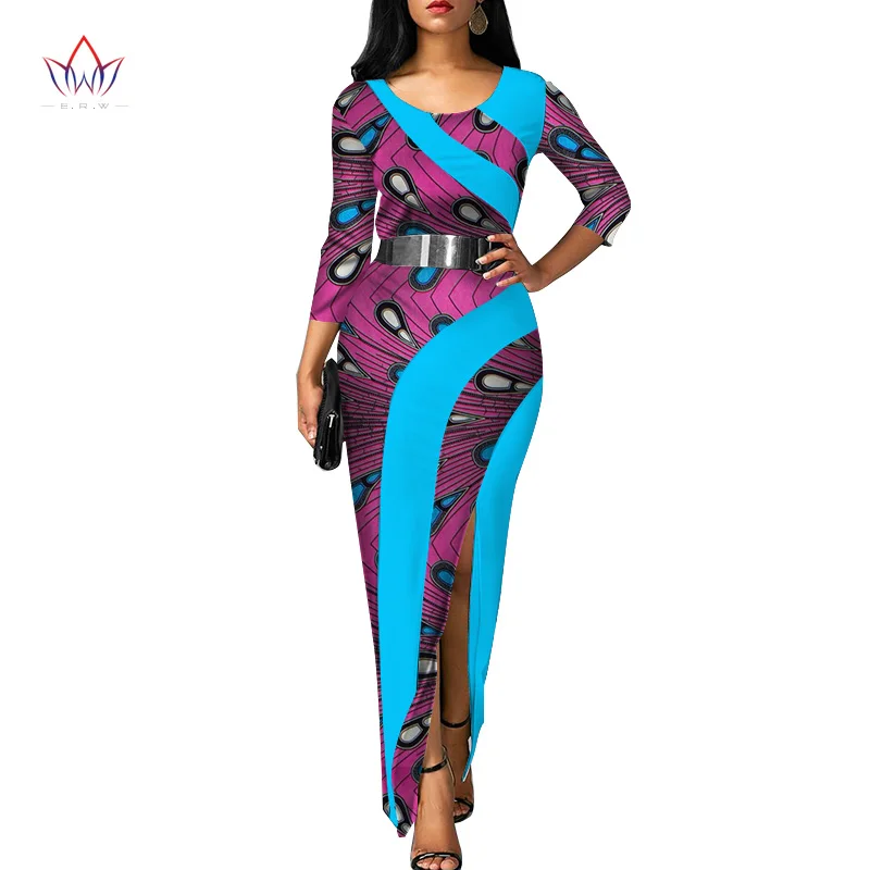 Vestidos африканские женские платья новая мода элегантная африканская одежда Дашики размера плюс сексуальные вечерние платья WY3120
