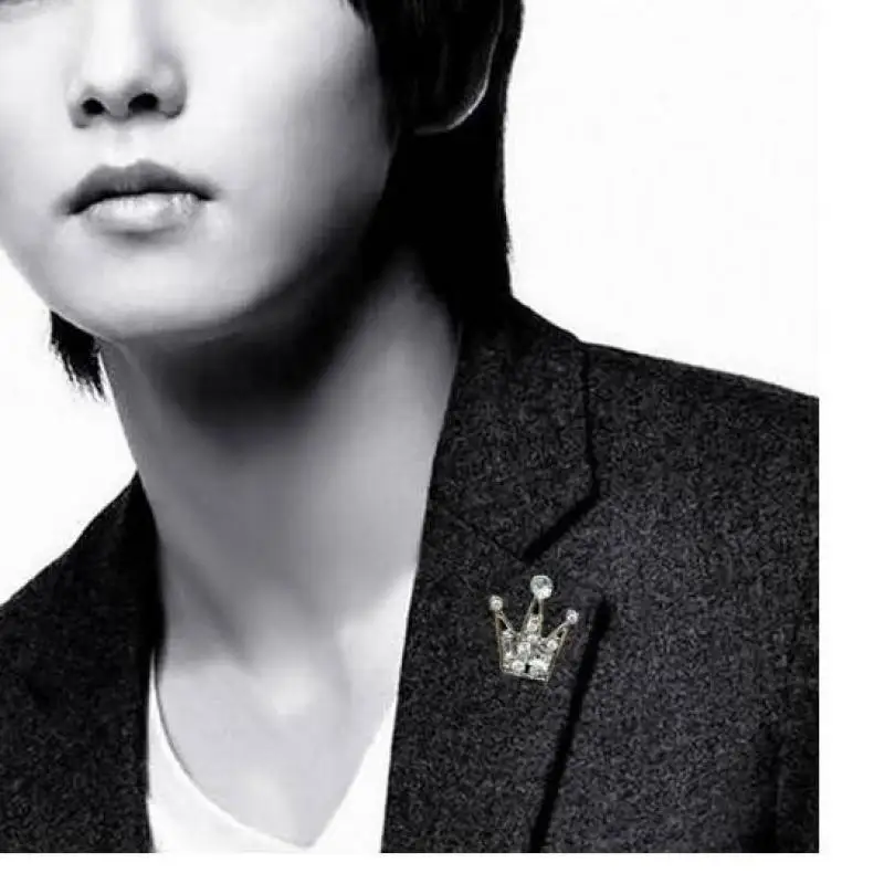 Женская и мужская Брошь Стразы в форме короны с кристаллами | Украшения