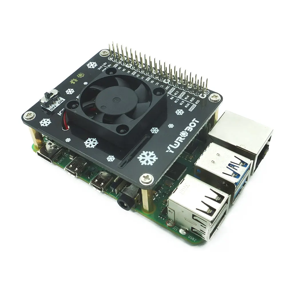 Raspberry Pi 4 вентилятор охлаждения Gpio Плата расширения с прохладным светодиодный