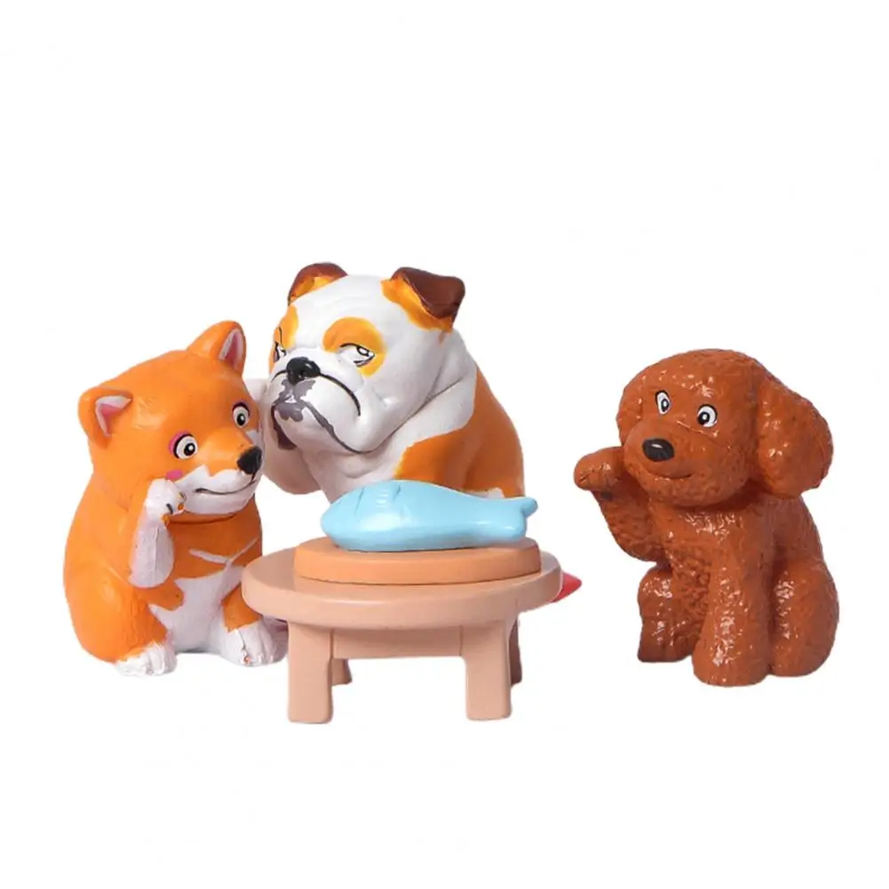 4 шт. форма для демонстрации мультяшных кошек и собак настольные фигурки