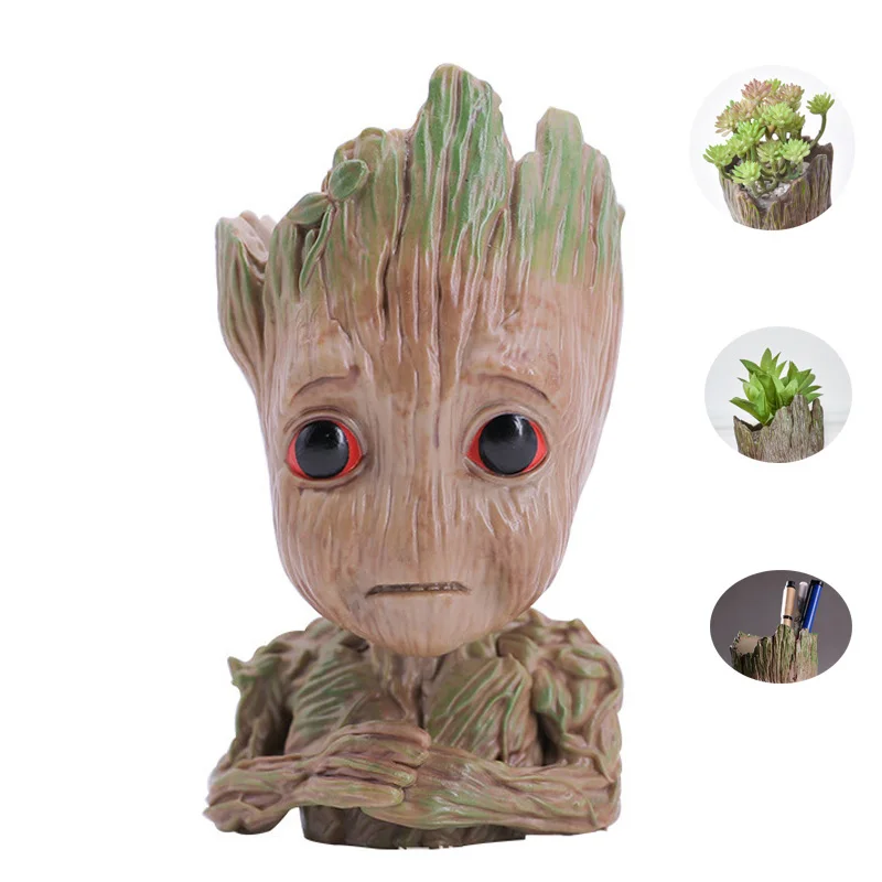 Обиженный ребенок кукла Грут фигурка цветочный горшок ручка держатель Marvel Guardians