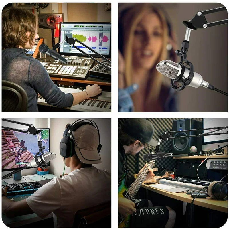 

Microphone Arm Mount Desktop Microphone Fixture Boom Small Lectern Mic Scissor Holder Suspension Arm Stand for Microphone