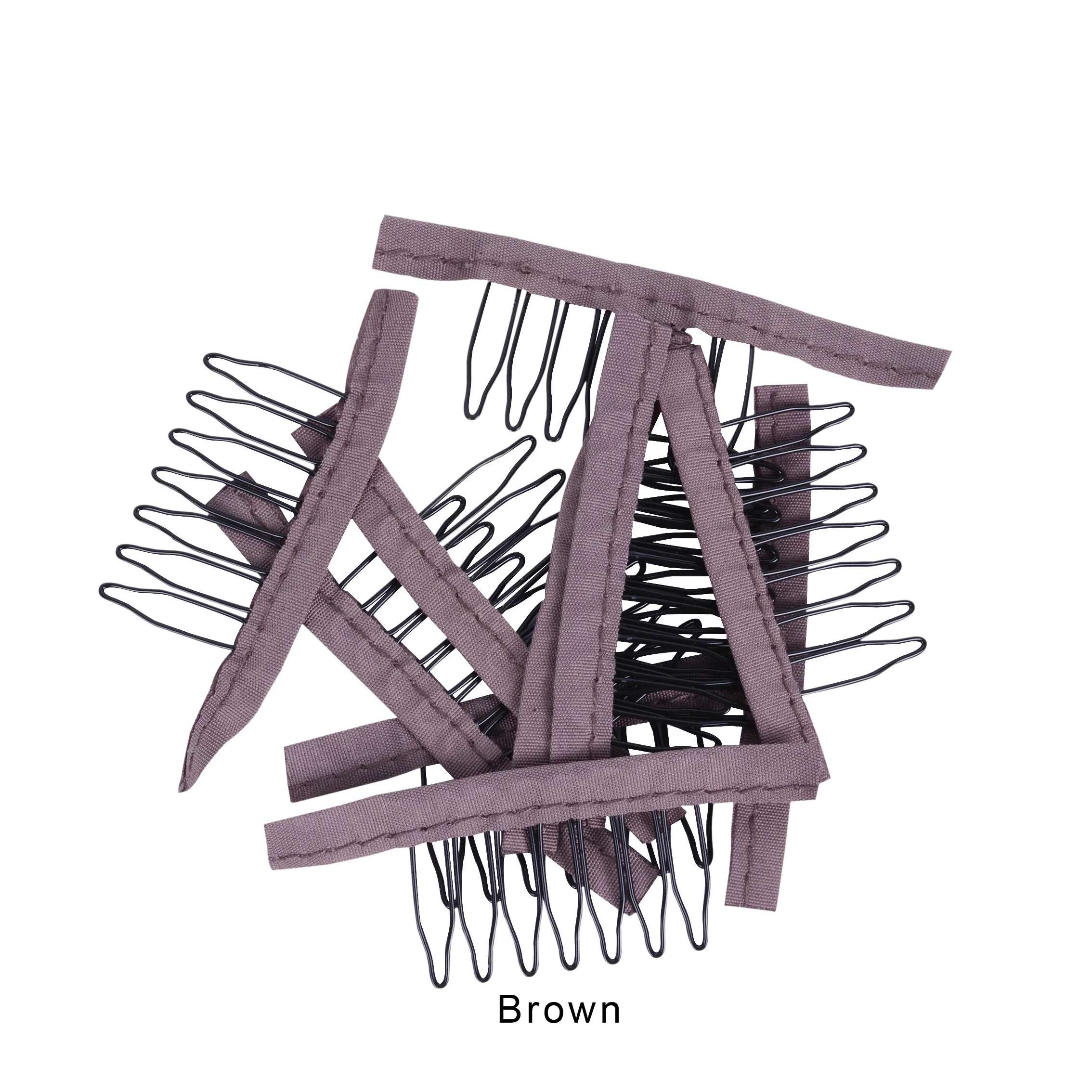 Прочные гребни для парика стальные зажимы волос 7 зубьев из полиэстера 24 шт./Лот 5
