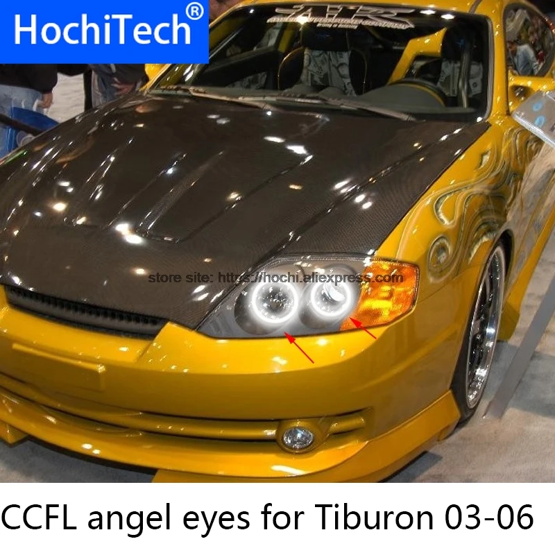 

Отличный комплект HochiTech CCFL с ангельскими глазами, ультраяркое освещение фар для Hyundai Tiburon 2003 2004 2005 2006