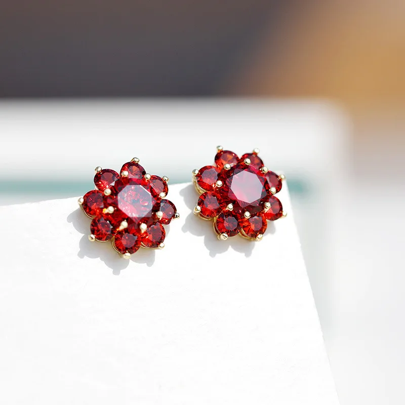 Женские Лепестковые серьги Seven Candy гвоздики с цветком модные ювелирные изделия