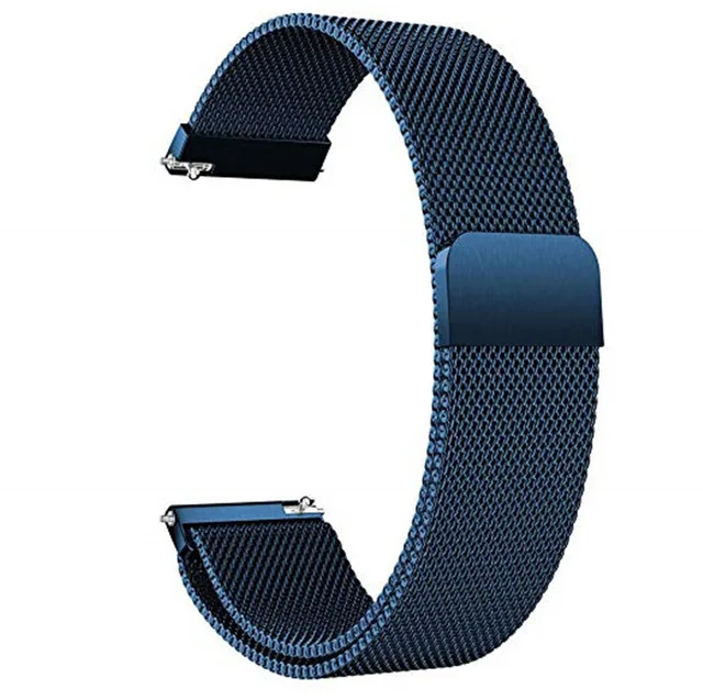 Синий Металлический Миланский ремешок для часов для Xiaomi Huami Amazfit GTS/GTR 42 мм/Bip, Модный женский и мужской браслет, смарт-часы, аксессуары - Цвет ремешка: Синий