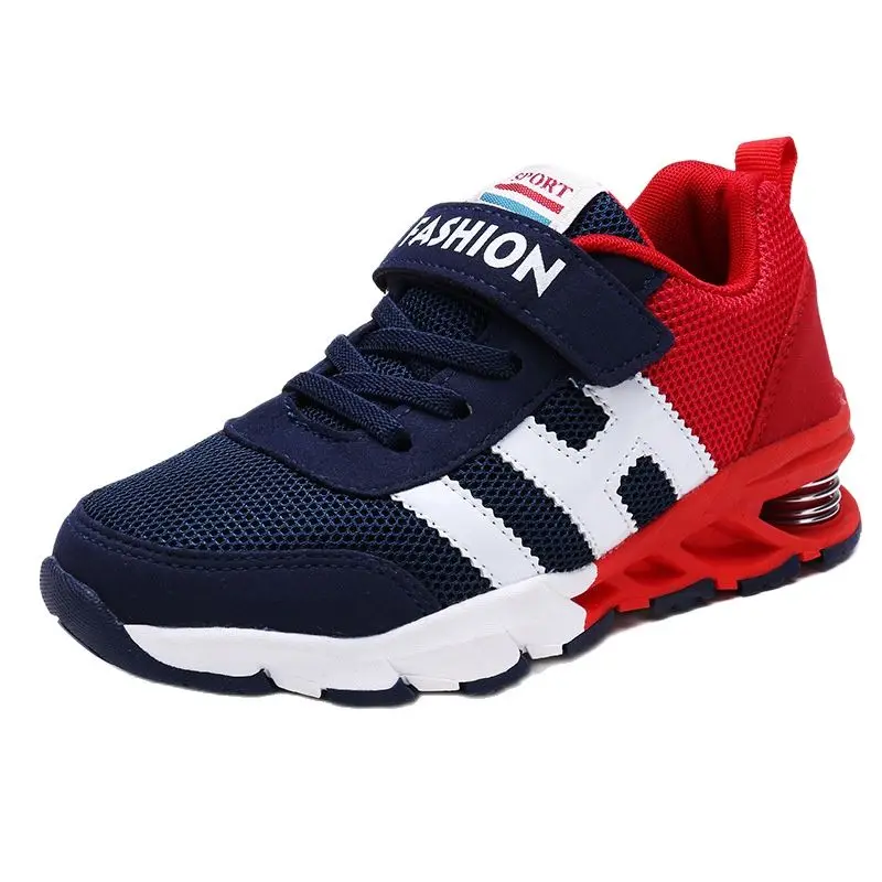 

New Design Children Sports Shoes Boys Girls Spring Damping Outsole Slip Patchwork Breathable Kids Sneakers Child Shoes