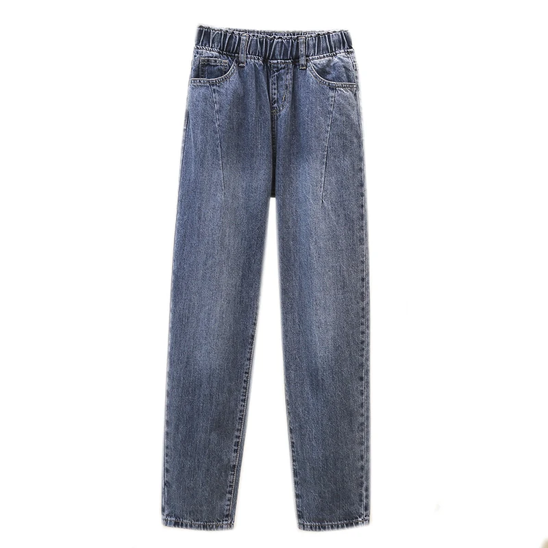 

Джинсы оверсайз женские новые осенние/зимние джинсовые брюки женские свободные брюки с высокой талией узкие брюки Harlan прямые брюки с морко...