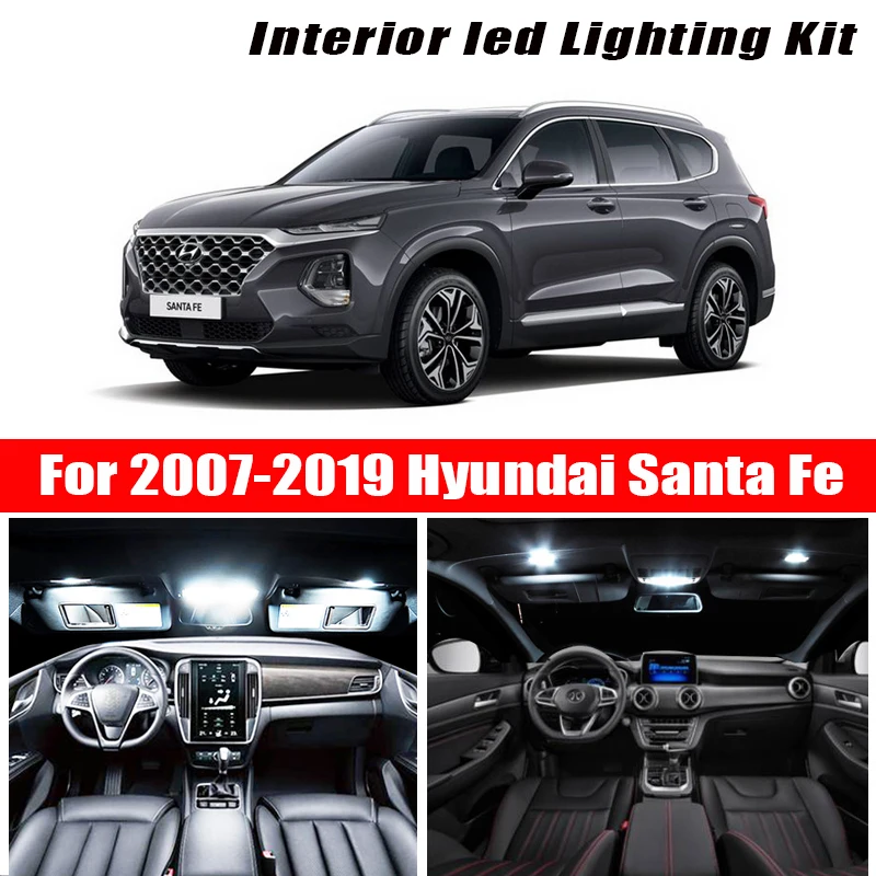 Автомобильные аксессуары для Hyundai Santa Fe 2007 2019 белый цвет без ошибок Canbus