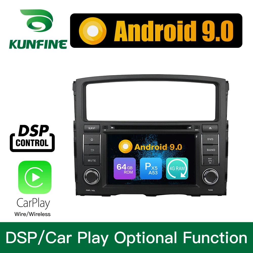 Мультимедийный плеер Mitsubishi Pajero Android 9 0 восемь ядер 4 Гб ОЗУ 64 ПЗУ DVD GPS навигация