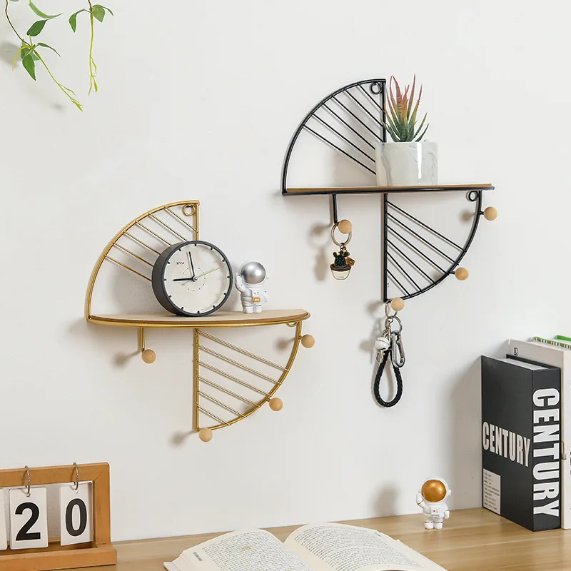 

Creative Iron Art Storage Display Shelf Wall Hanging Storage Rack Living Room Decorative Frame Office Home Accessory NJ70108