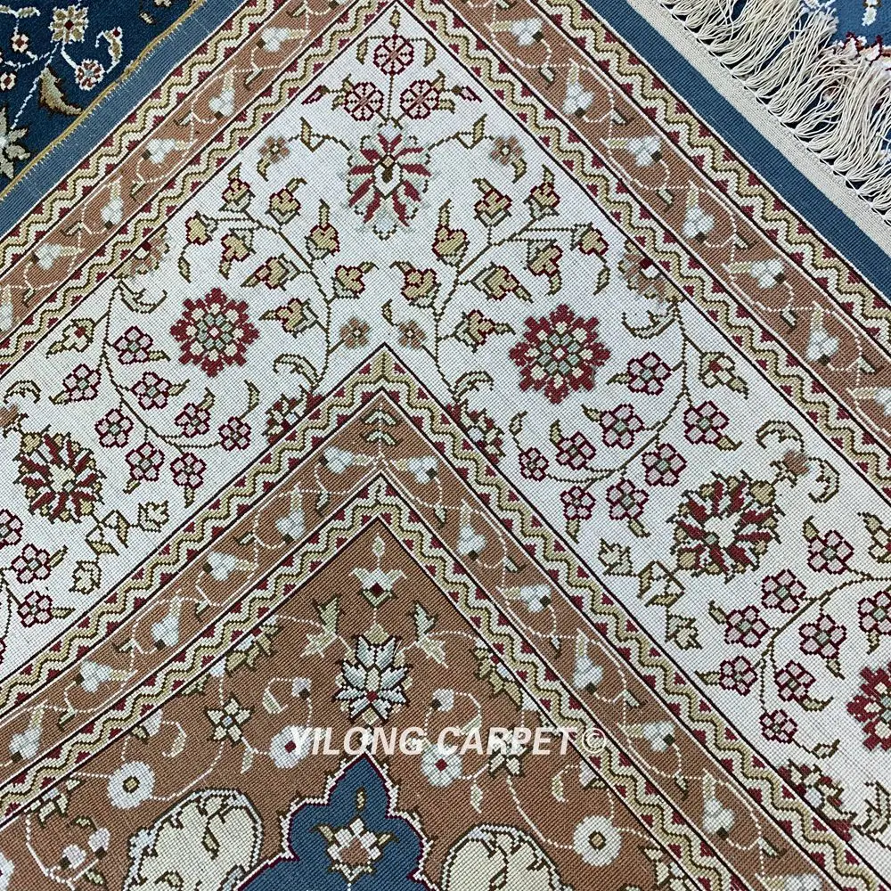 

YILONG 6'x9' Turkish silk carpets vantage hand knotted oriental carpet rug (HF331B)