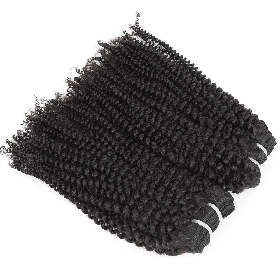 Yvonne 4B 4C Kinky Coily Virgin Hair Bundles 1/4 Bundles Human Hair Weave Natural Color