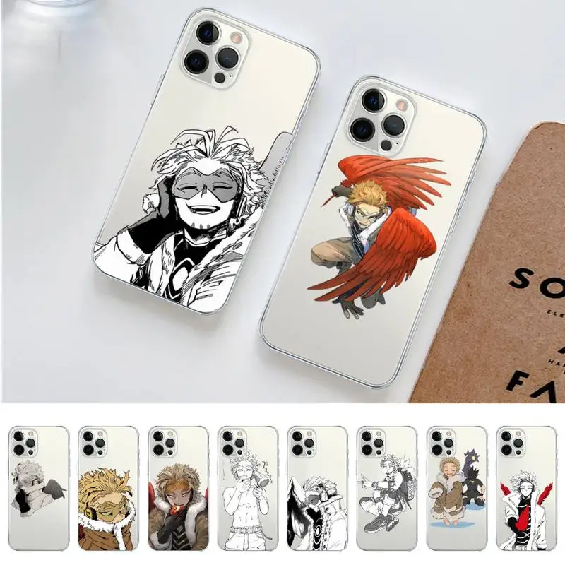 

Hawks Coat Anime My Hero Academia Phone Case for iPhone 11 12 13 mini pro XS MAX 8 7 6 6S Plus X 5S SE 2020 XR case