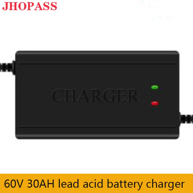 

LED double display 60V 30AH smart for 220V AU EU UK adapter US Lead acid battery charger for E-bike & Motorbike charger