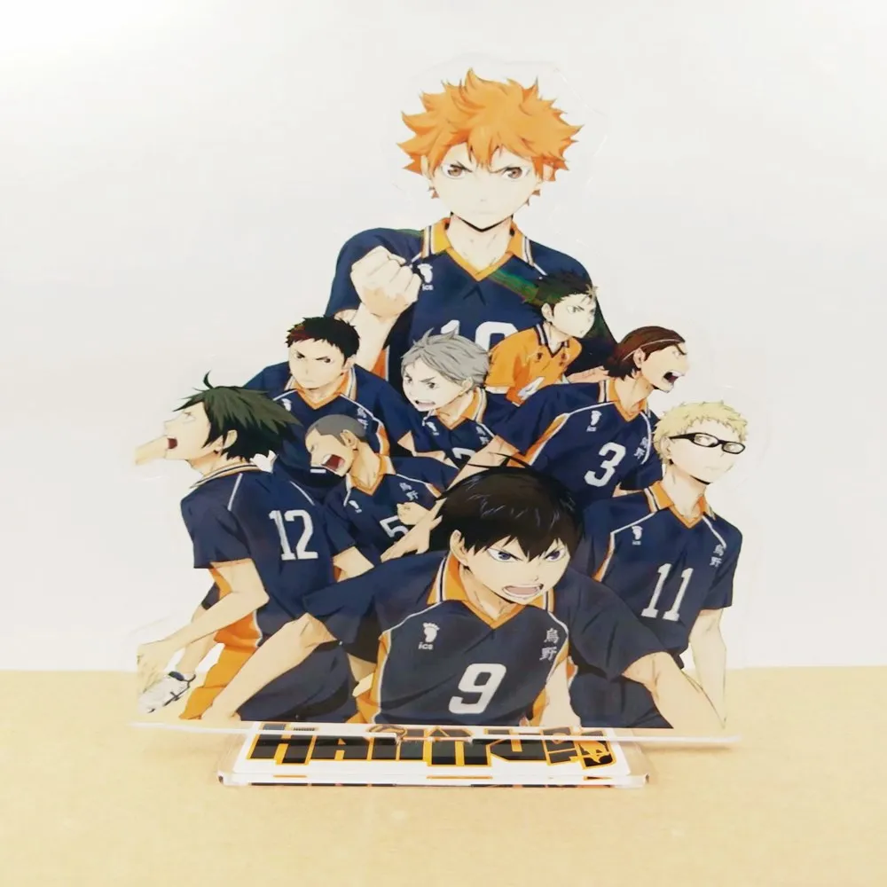 

Аниме «Haikyuu Hinata» кагеяма Tsukishima Сугавара Семья фигурка на акриловой подставке модель пластина Держатель фигурки жениха и невесты; Школьной в...