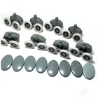 8 шт.компл. 23 мм 25 мм Верхняя Нижняя фурнитура двойная скользящая душевая стеклянная дверь ролики колесные шкивы