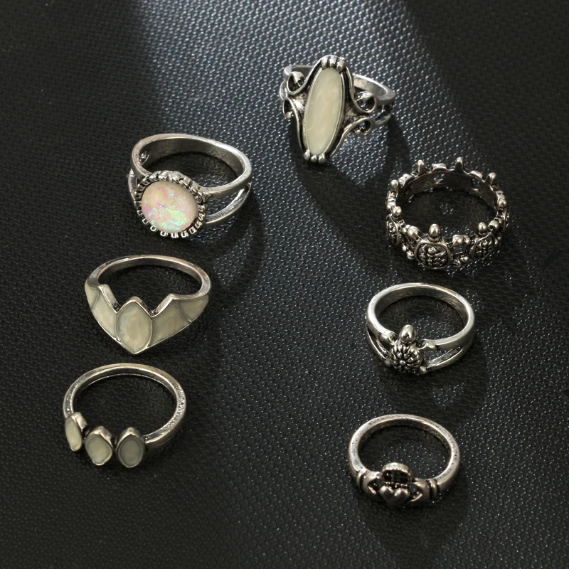 Кольца docona в богемном стиле с черепаховой короной для женщин набор колец на