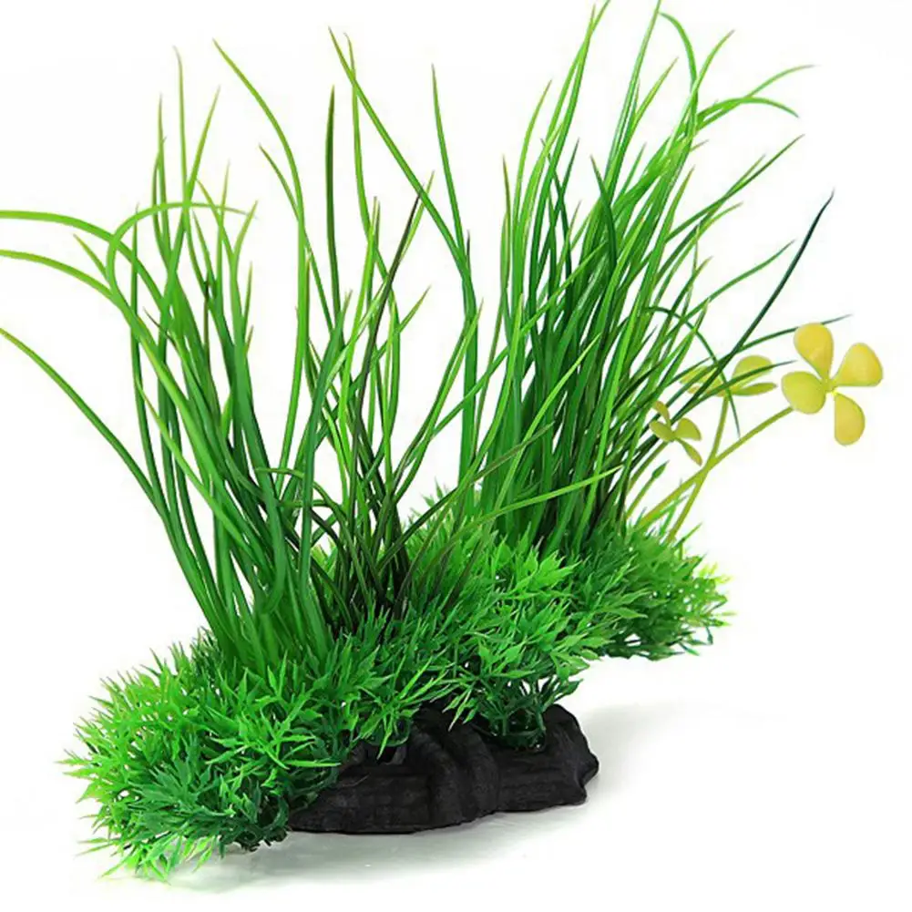 

20CM Artificial Underwater Plants Aquarium Fish Tank Decoration Long-Leaf Plant Fake Green Water Grass Viewing Decorations