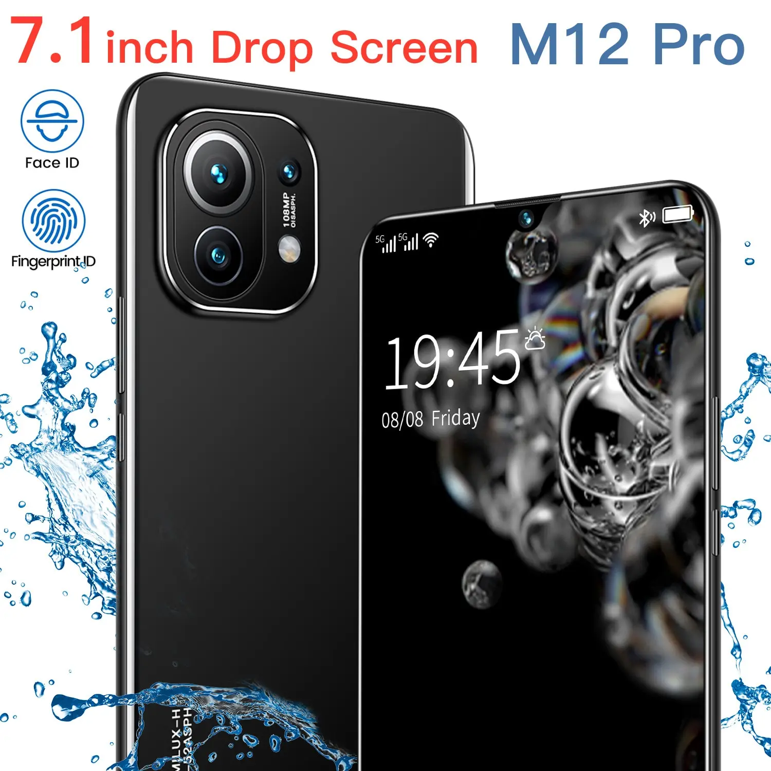 

M12 Pro 12+256gb Andriod Phone 7.1 Full Screen Mtk6595 Deca Core 6800mah Dual Sim+micro Sd 24 48mp Global Smart Phone
