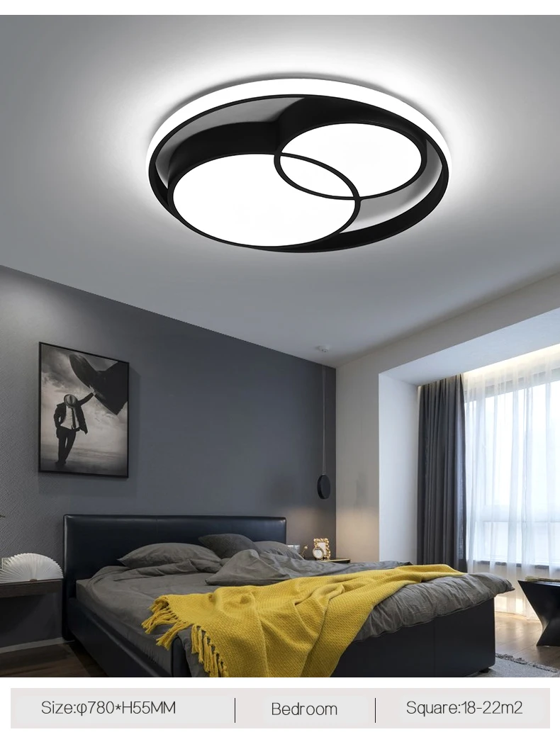 Led современный потолочный светильник потолочный осветительный, акриловый светильник скандинавский гостиной потолочный светодиодный светильник спальня лампа Меняющие цвет лампы