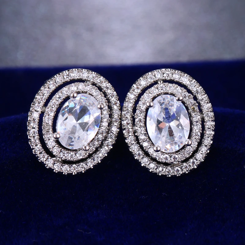 

Женские серьги с изысканным кубическим камнем, классический дизайн, ювелирные украшения для свадьбы, ужина, юбилея, многослойные, круглые