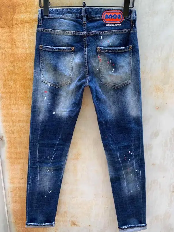 2021 blue pants classic,Authentic DSQUARED2,Retro,Italian brand ,Women/Men Jeans,locomotive,Jogging jeans,DSQ002