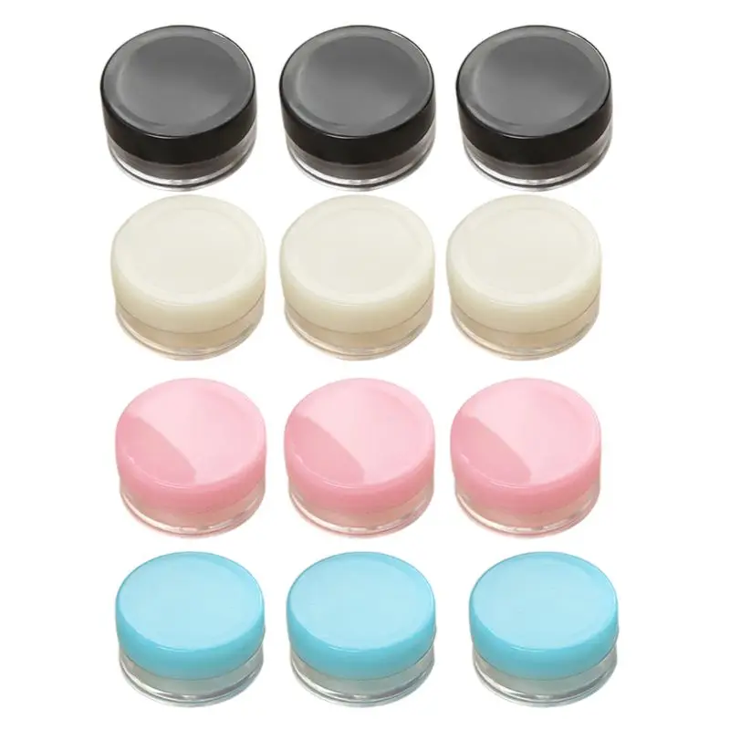 Пластиковый пустый кремовый Фотофон 5 г маленькая круглая коробка для хранения с