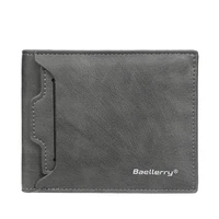 baellerry mens wallet leather luxury wallet short slim business male purses money clip credit card passport cover card holder